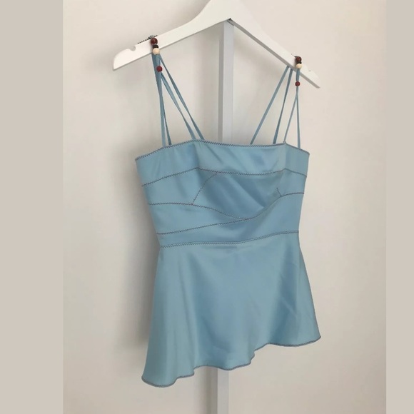 JUST CAVALLI BLUE SEXY BUSTIER TOP SIZE 6 NWOTS! - Picture 3 of 12